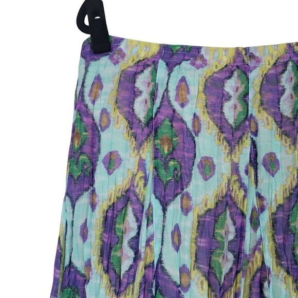 Chico's Women's Vibrant Boho Maxi Skirt Fully Lined Elastic Waist Size L (2) - Picture 2 of 9